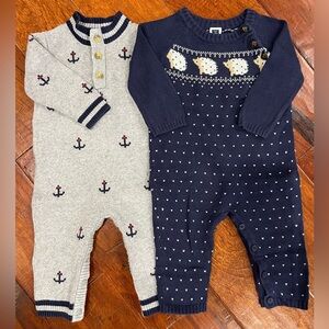Navy and Gray Kids One Pieces Sweatet Set